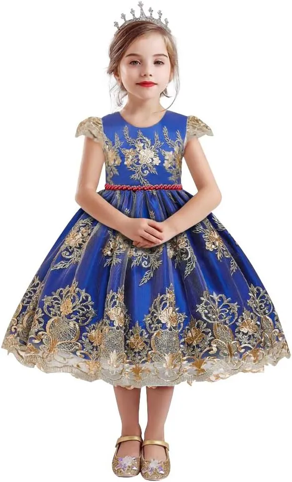 TTYAOVO Flower Girl Dress Princess Birthday Party Wedding Gown