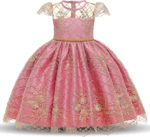 TTYAOVO Flower Girl Dress Princess Birthday Party Wedding Gown
