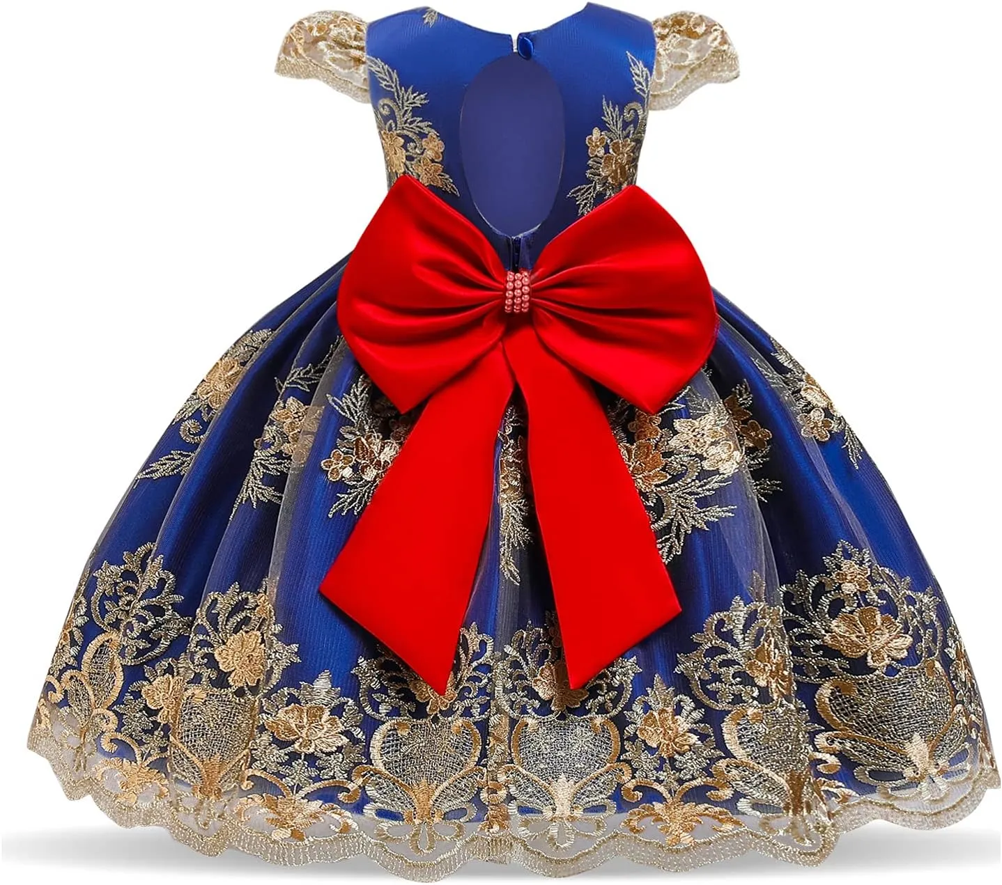 TTYAOVO Flower Girl Dress Princess Birthday Party Wedding Gown