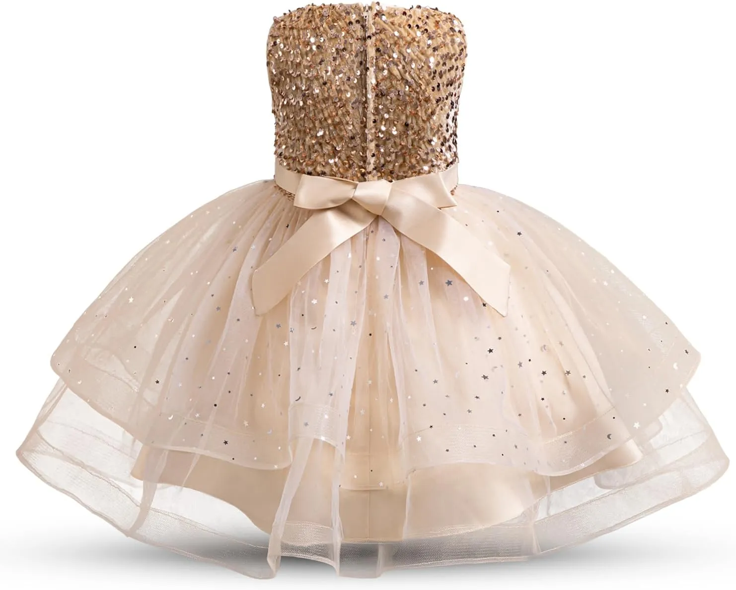 TTYAOVO Flower Girl Dress Princess Birthday Party Wedding Gown