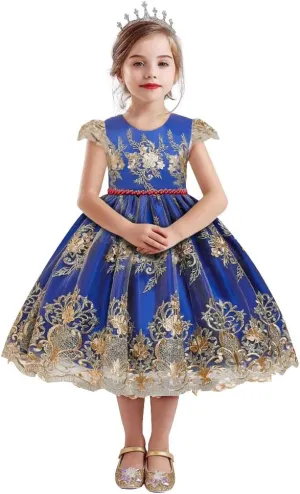 TTYAOVO Flower Girl Dress Princess Birthday Party Wedding Gown