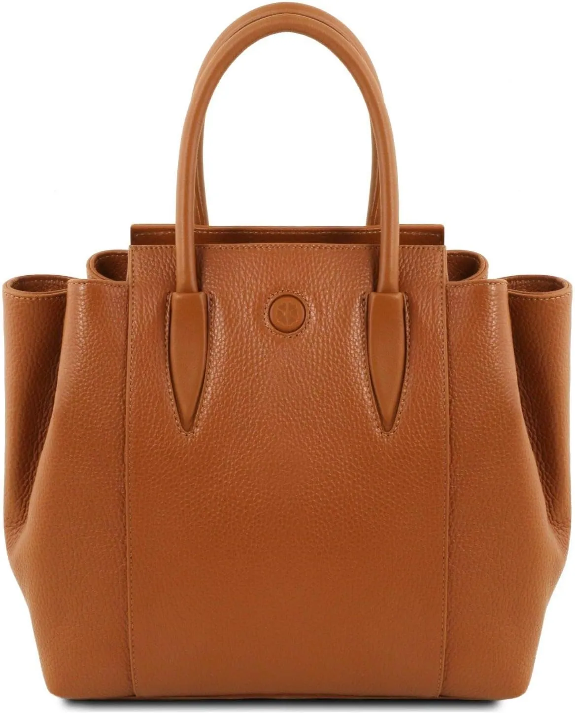 Tuscany Leather Tulipan Leather Handbag - TL141727 (Cognac)