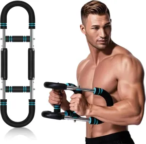 Twister Arm Exerciser, Adjustable Chest Expander, arm Exerciser, Shoulder Muscle Training, Portable Spring Resistance for Home Fitness (60-100 lbs)