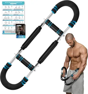Twister Arm Trainer, Adjustable Resistance Twister Arm Chest Exerciser with Training Poster for Men & Women, Chest Workout Device Equipment for Chest Clip Muscle & Arm Strength
