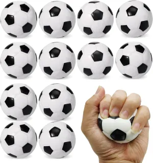Urspasol 12-Pack Soccer Stress Balls 2.5 Inch Small Soft Foam Squeeze Soccer Mini Sport Balls for Kids Party Decorations, Favors & Anxiety Relief , Hand Exercise, Team Building Gifts School Rewards