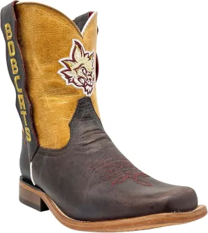 Vaccari Kids Dakota Genuine Leather University Mascot Embroidery Square Toe Officially Licensed Cowboy Toddler/Kids Boots