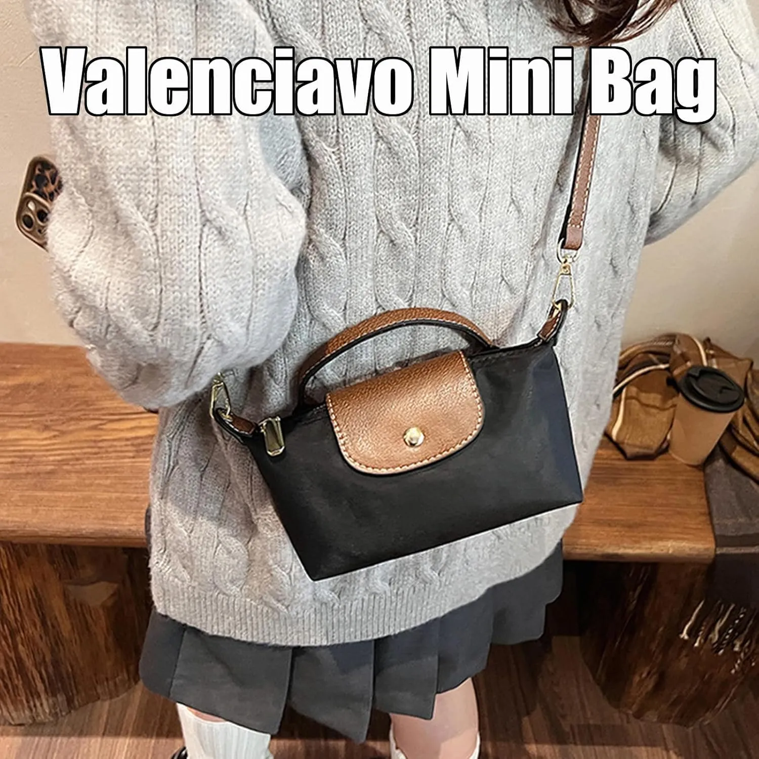 Valenciavo Mini Bag Crossbody, Adjustable Shoulder Strap Fashion Colorblock Square Mini Crossbody Bag