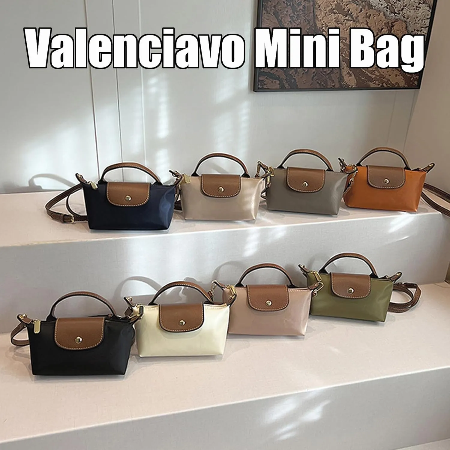 Valenciavo Mini Bag Crossbody, Adjustable Shoulder Strap Fashion Colorblock Square Mini Crossbody Bag