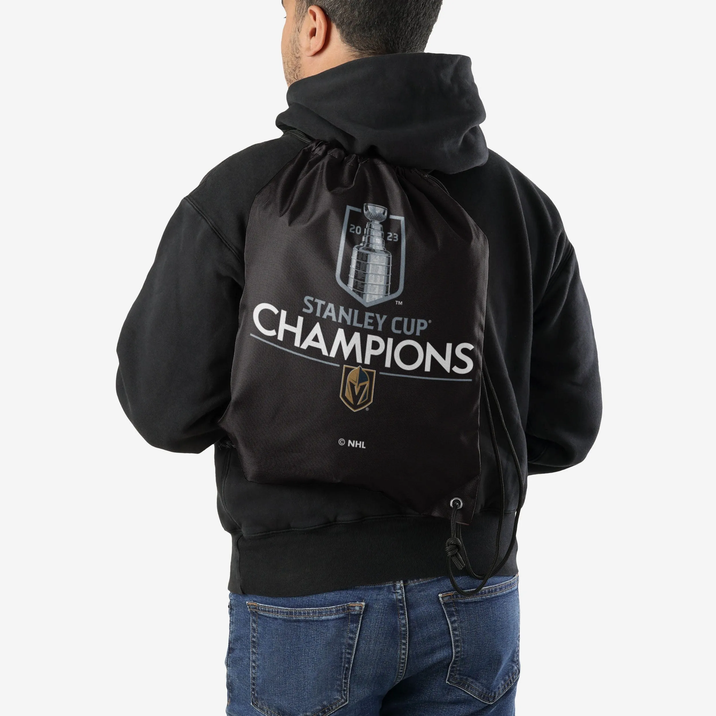 Vegas Golden Knights 2023 Stanley Cup Champions Logo Drawstring Backpack