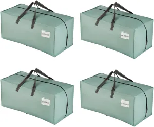 VENO 4 Pack Moving Bags w/Backpack Straps, Heavy Duty, Moving Boxes Alternative, Packing Supplies, Large Storage Totes for Dorm Room Essentials with Zipper for Clothes (Light Green Matte, 4 Pack)