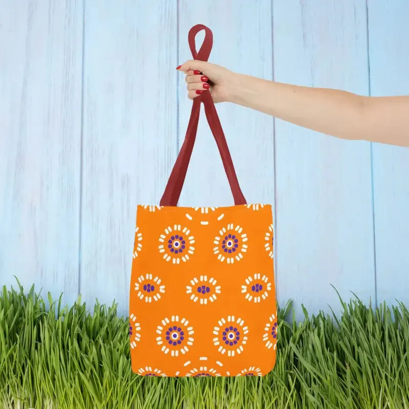 Vibrant Floral Pattern Aop Tote Bag in Three Sizes