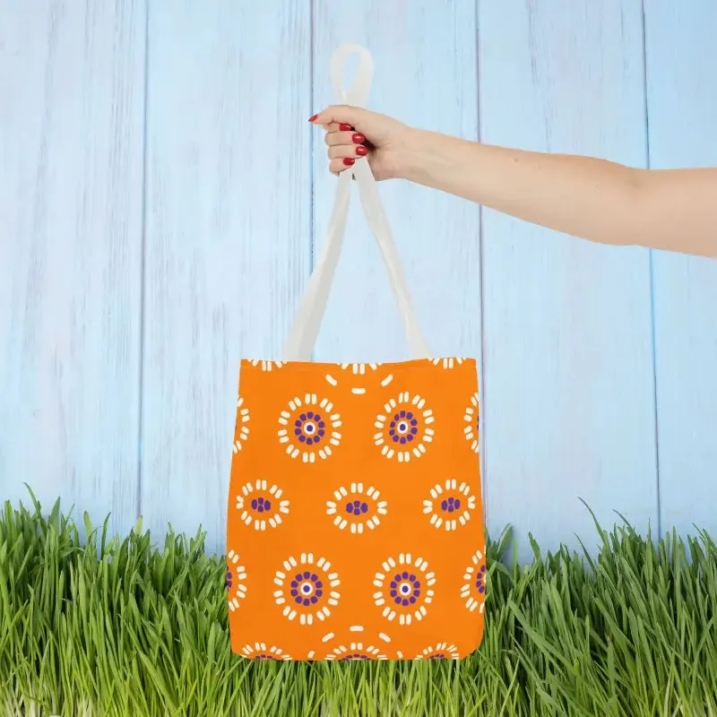 Vibrant Floral Pattern Aop Tote Bag in Three Sizes