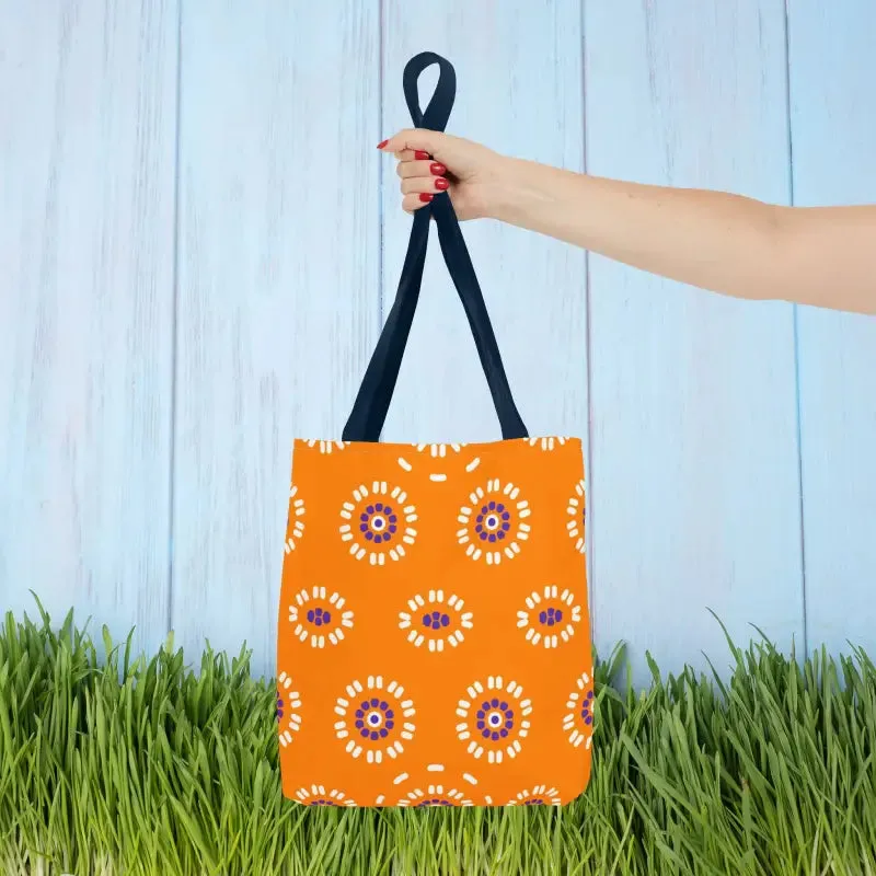 Vibrant Floral Pattern Aop Tote Bag in Three Sizes