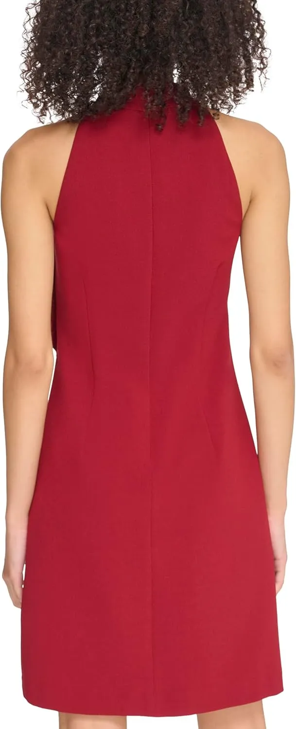Vince Camuto Women's Sleeveless Halter Tie Neck Shift Mini Dress
