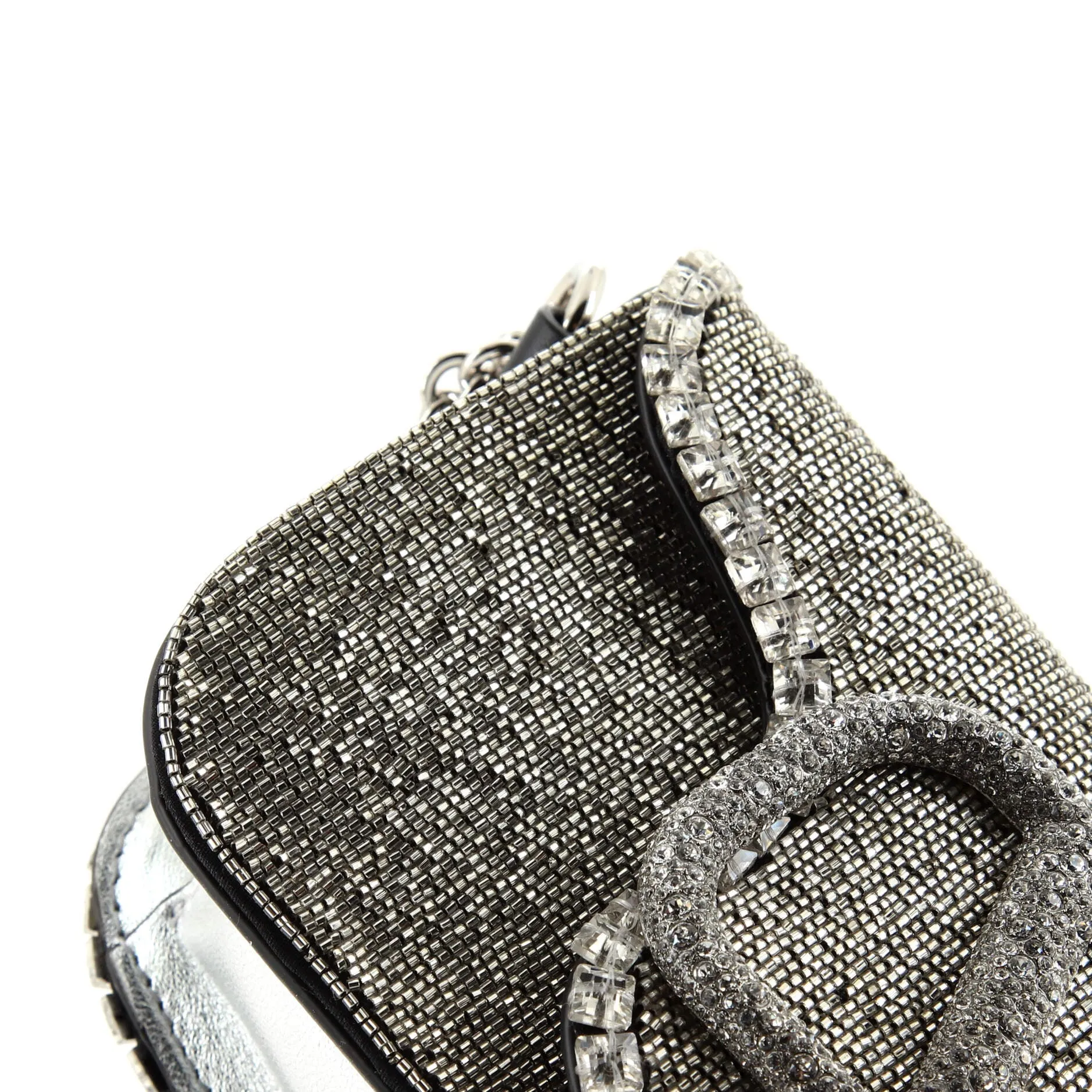 VLogo Loco Flap Shoulder Bag Embellished Leather Small