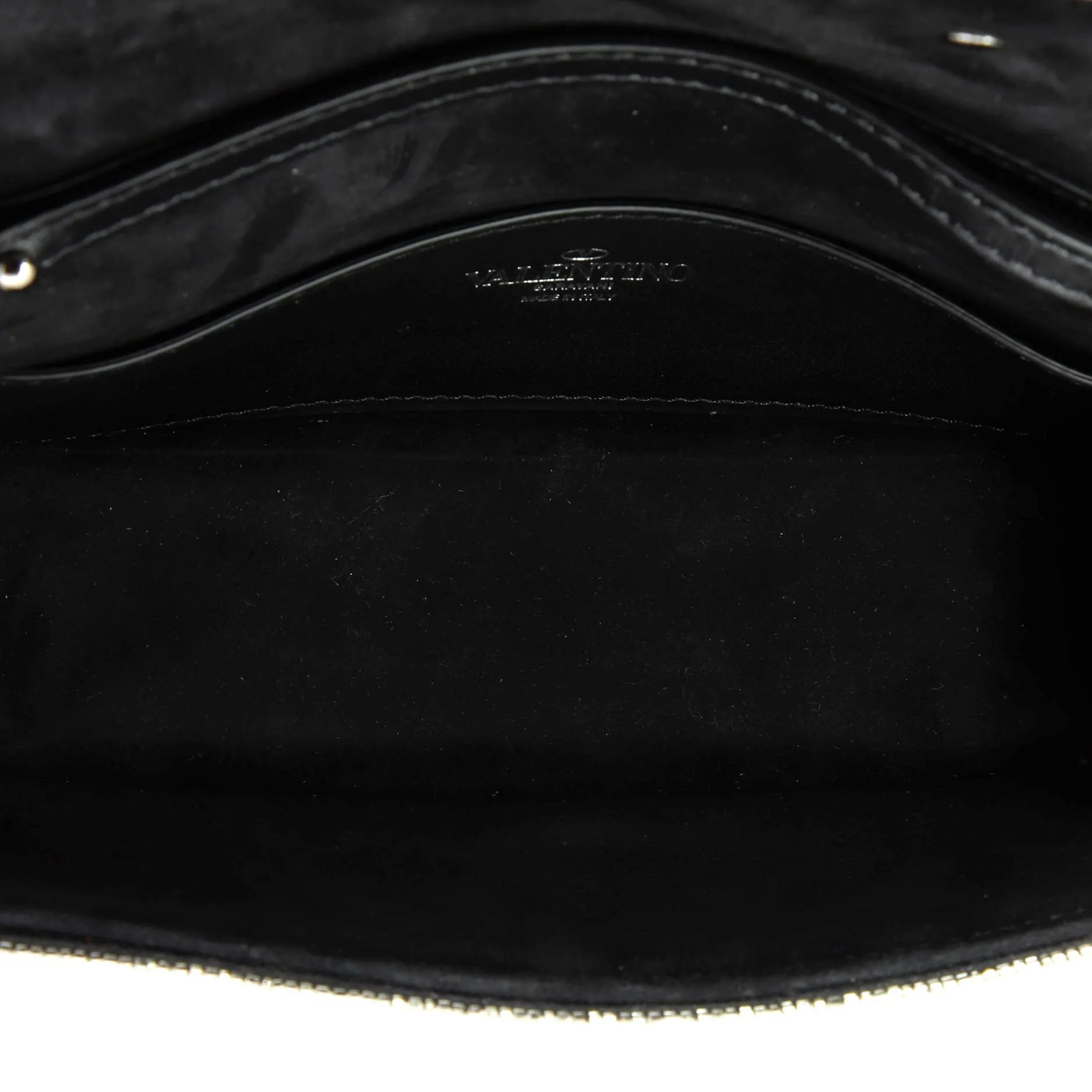 VLogo Loco Flap Shoulder Bag Embellished Leather Small