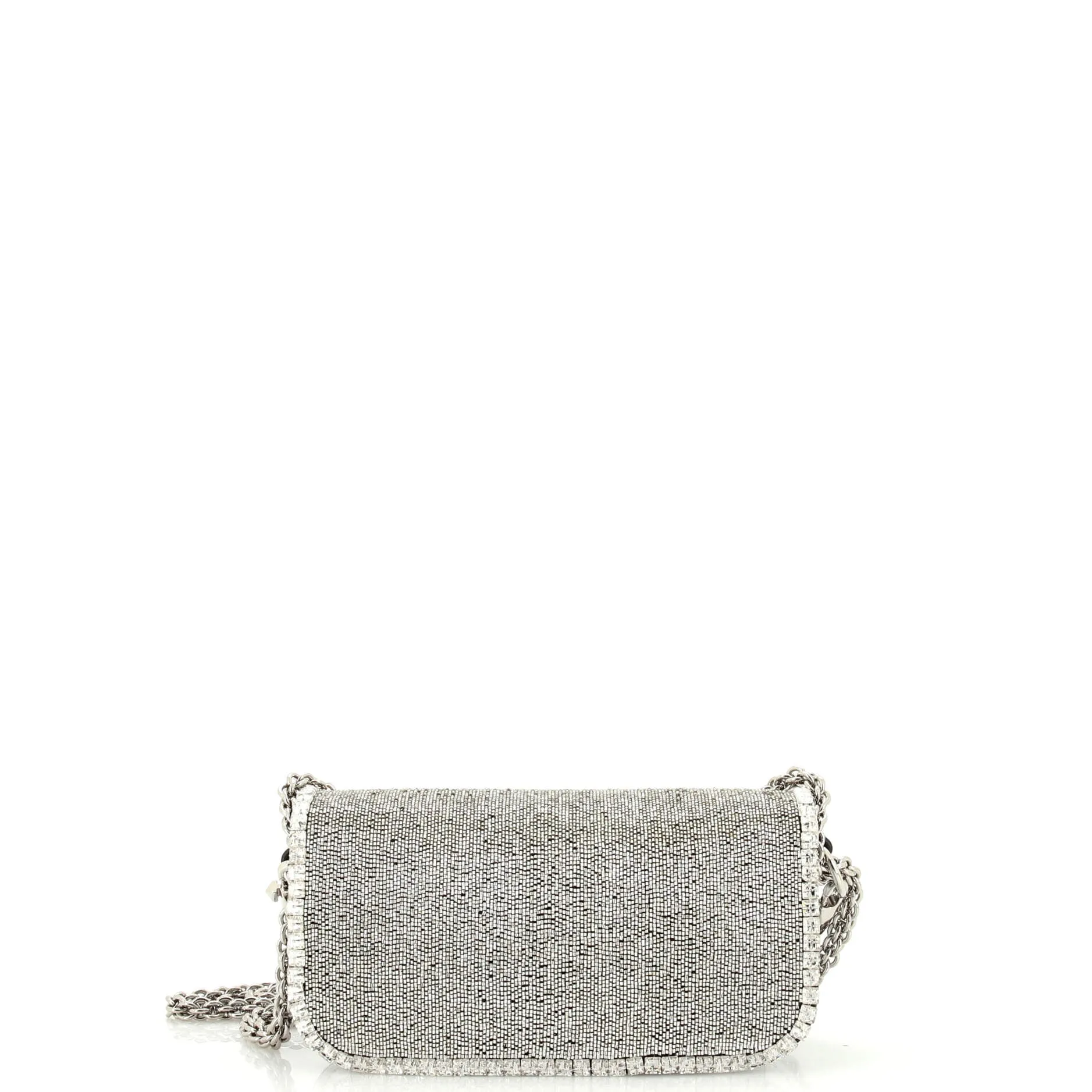 VLogo Loco Flap Shoulder Bag Embellished Leather Small