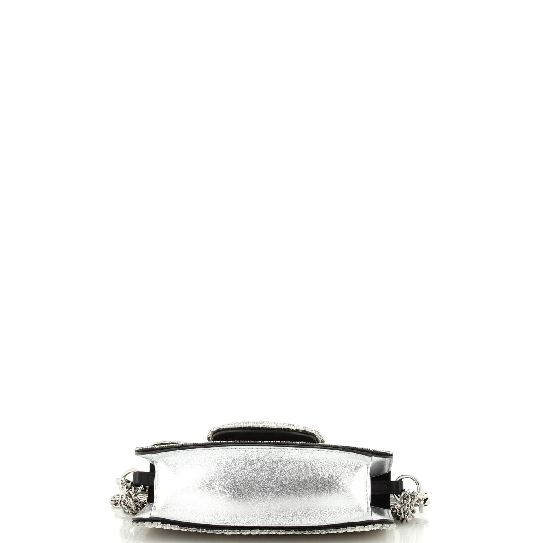 VLogo Loco Flap Shoulder Bag Embellished Leather Small