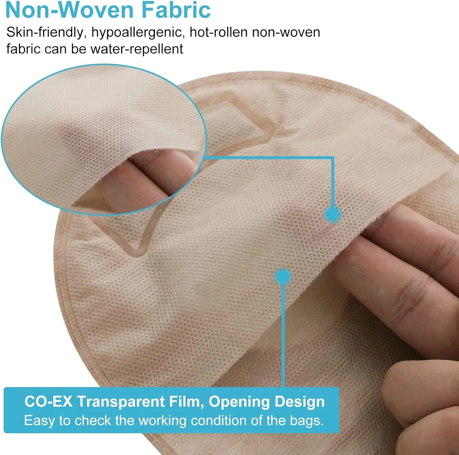 VLOOKUP 21 PCS Colostomy Bags,Ostomy Supplies,Two-Piece Drainable Pouches with Closure for Ileostomy Stoma Care, Cut-to-Fit(15pcs Bags 6pcs Barriers)