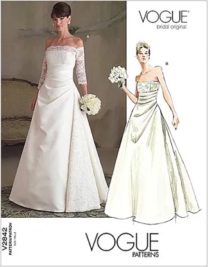 VOGUE PATTERNS V2842 Misses' Dress, Size FW (18-20-22)