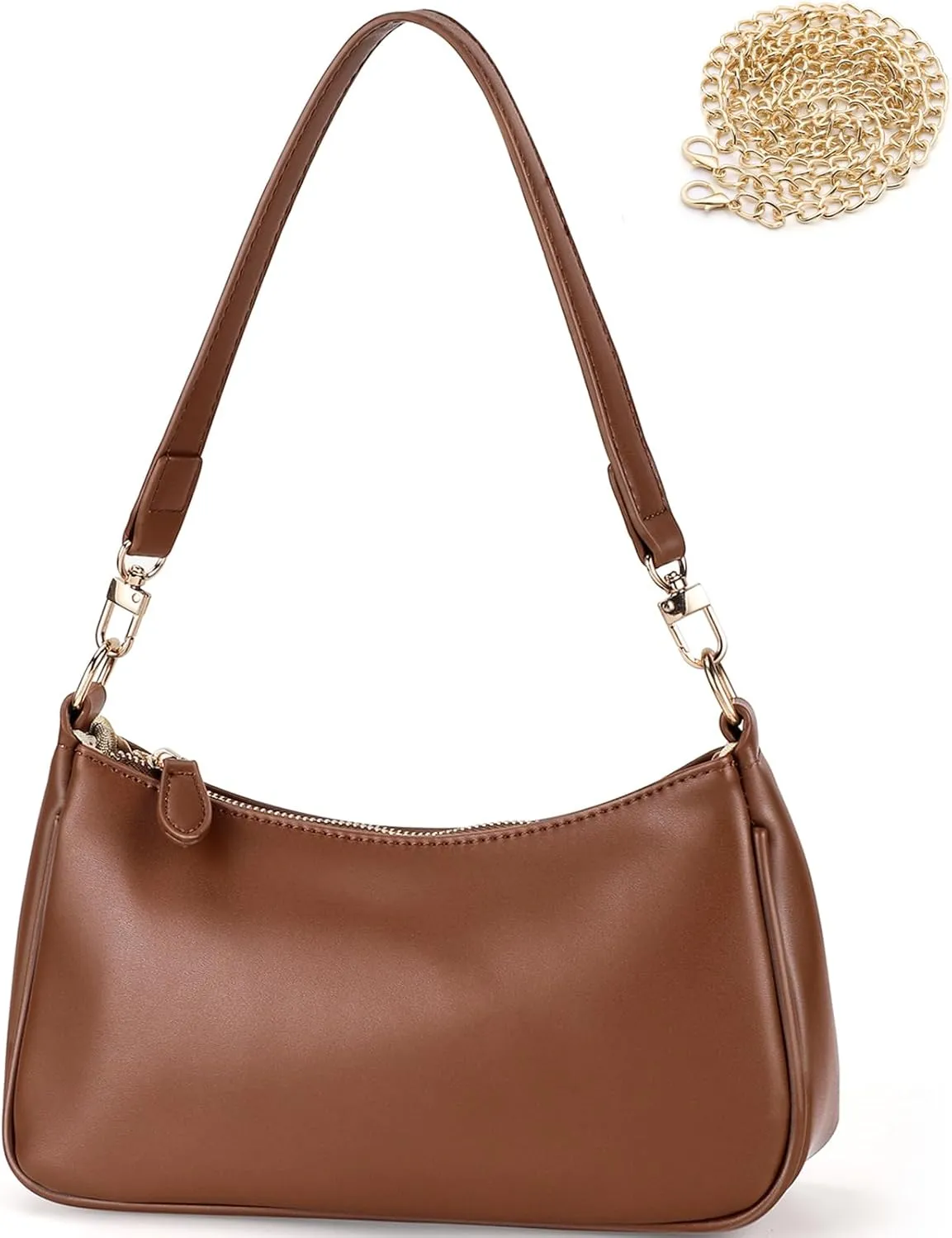 WantGor Clutch Tote Handbags, Shoulder Purse for Women Crossbody Bags Mini Hobo Bag Retro Vegan Leather Trendy Handbag