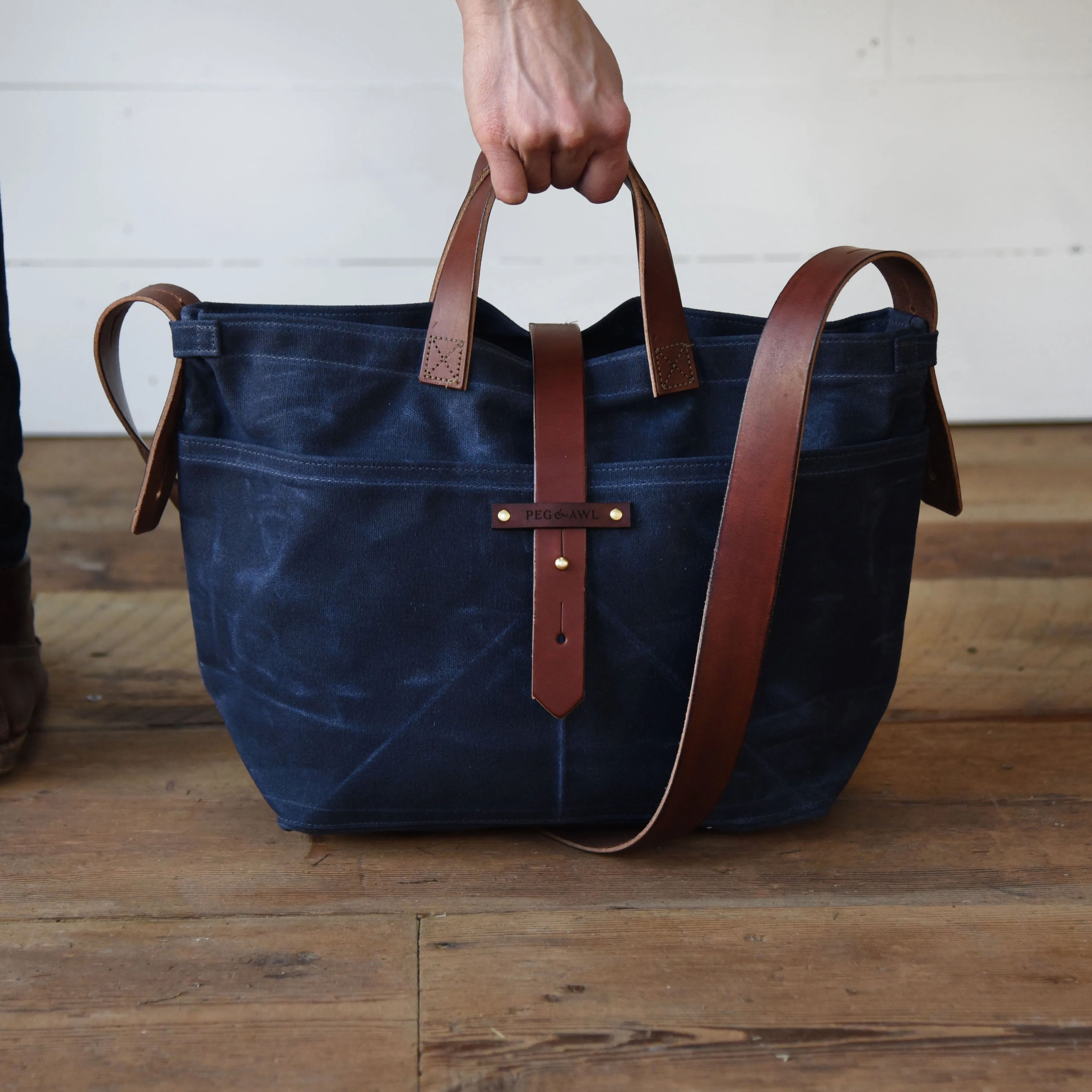 Waxed Canvas Tote without Zipper