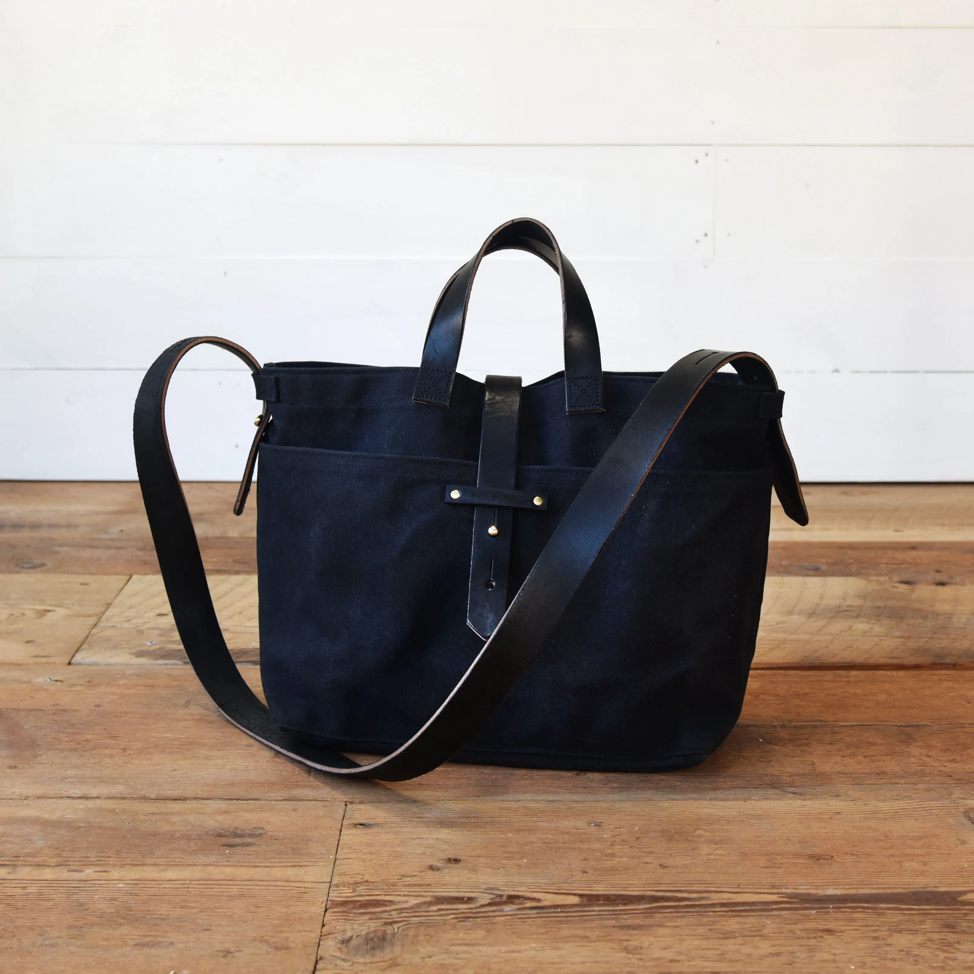 Waxed Canvas Tote without Zipper