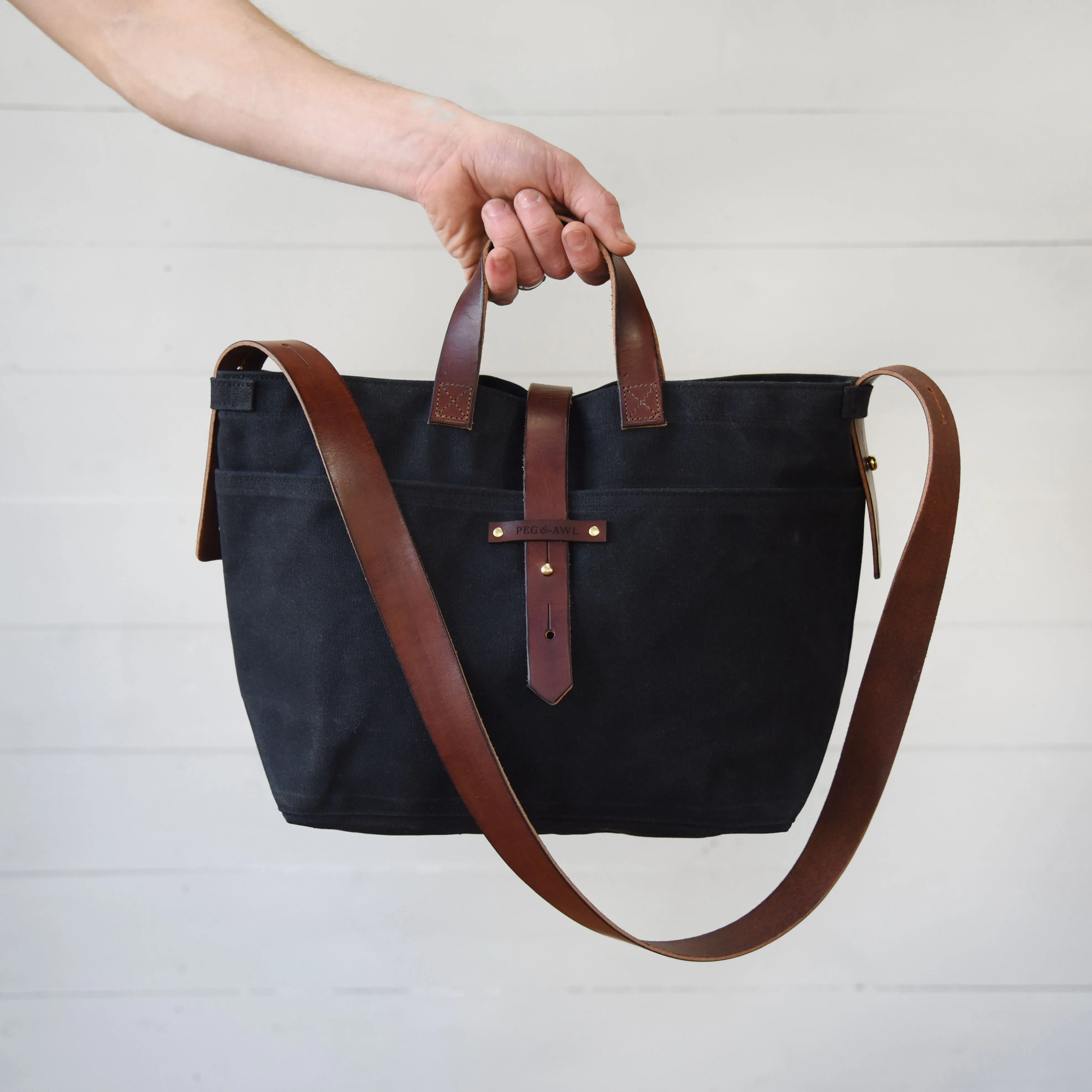 Waxed Canvas Tote without Zipper