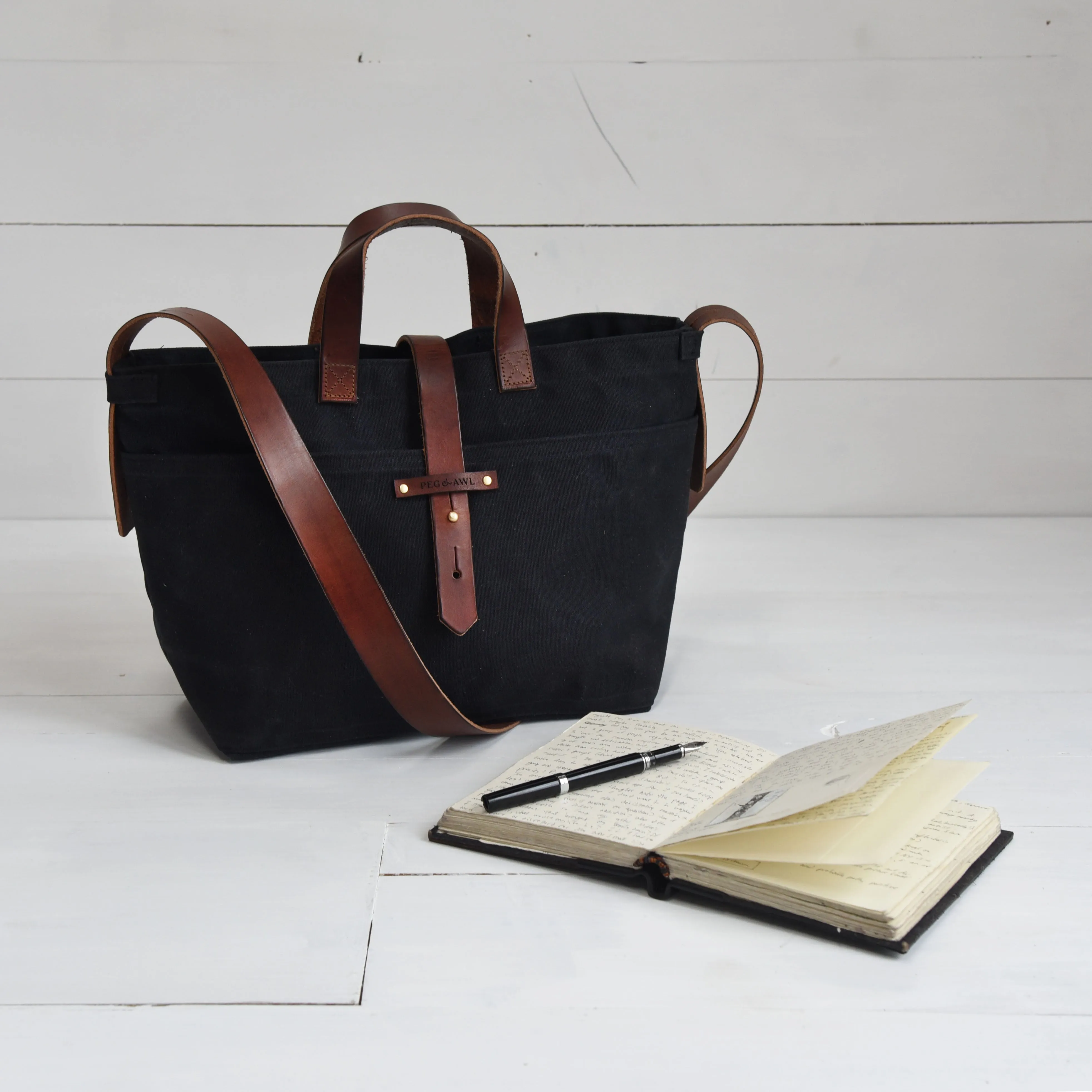 Waxed Canvas Tote without Zipper