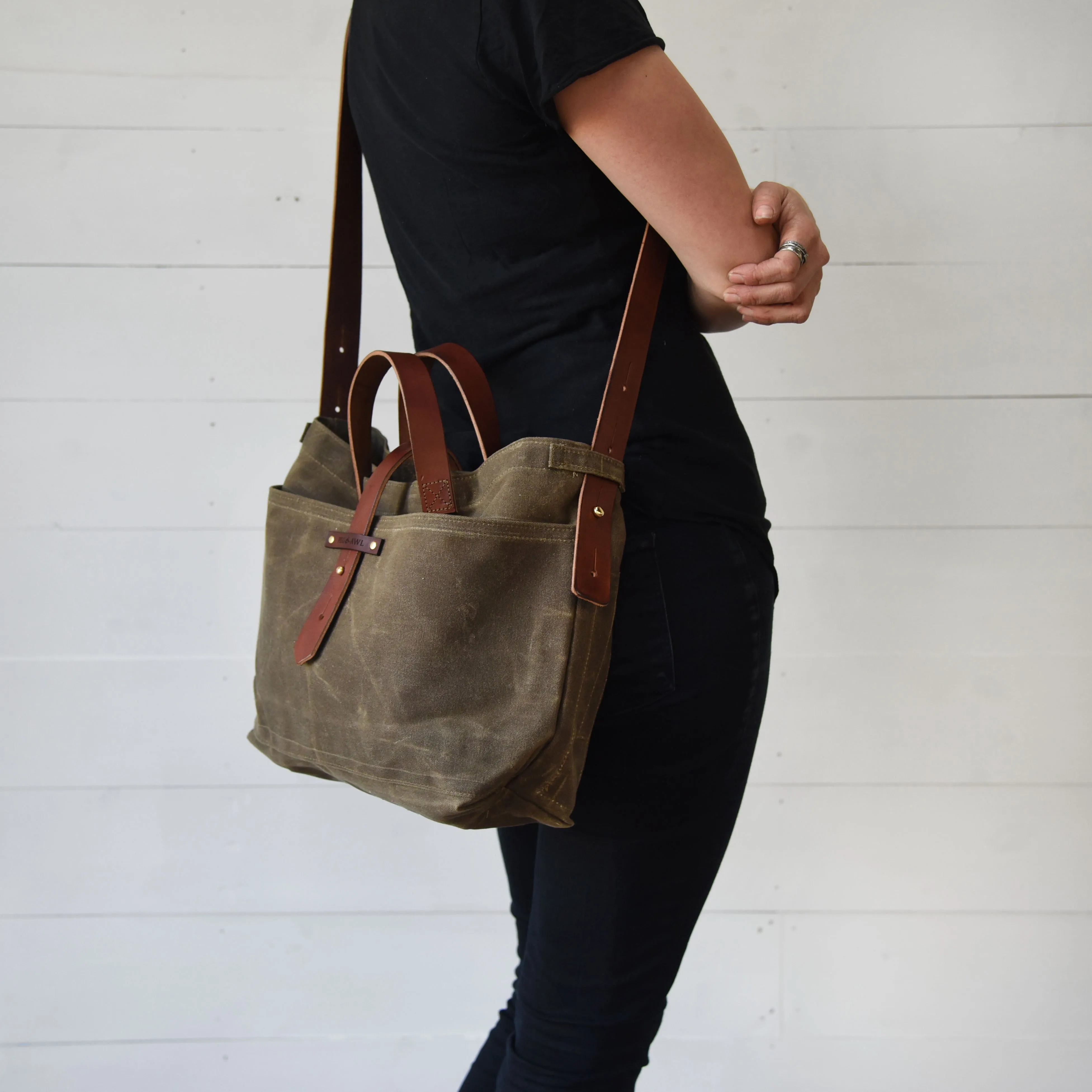 Waxed Canvas Tote without Zipper