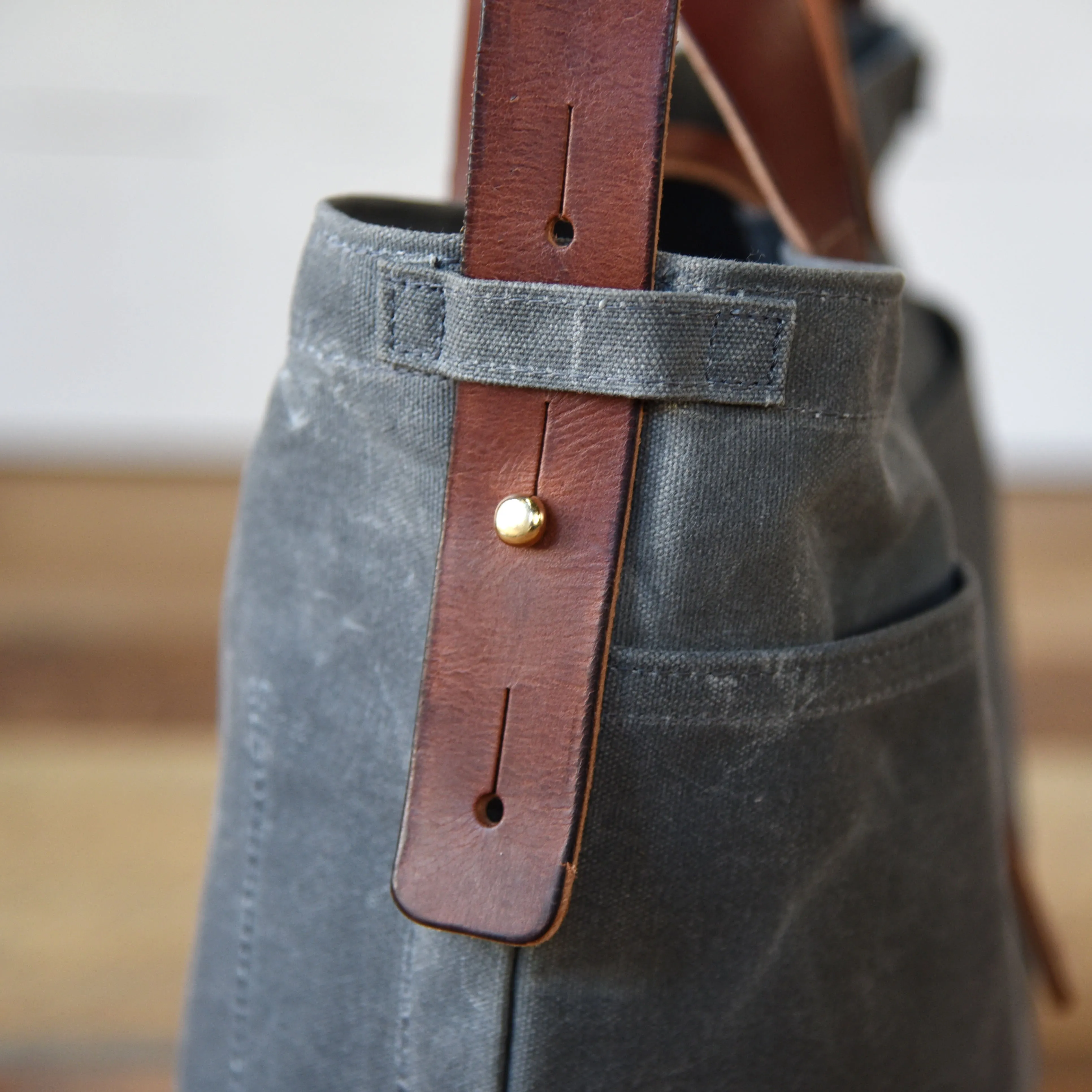 Waxed Canvas Tote without Zipper