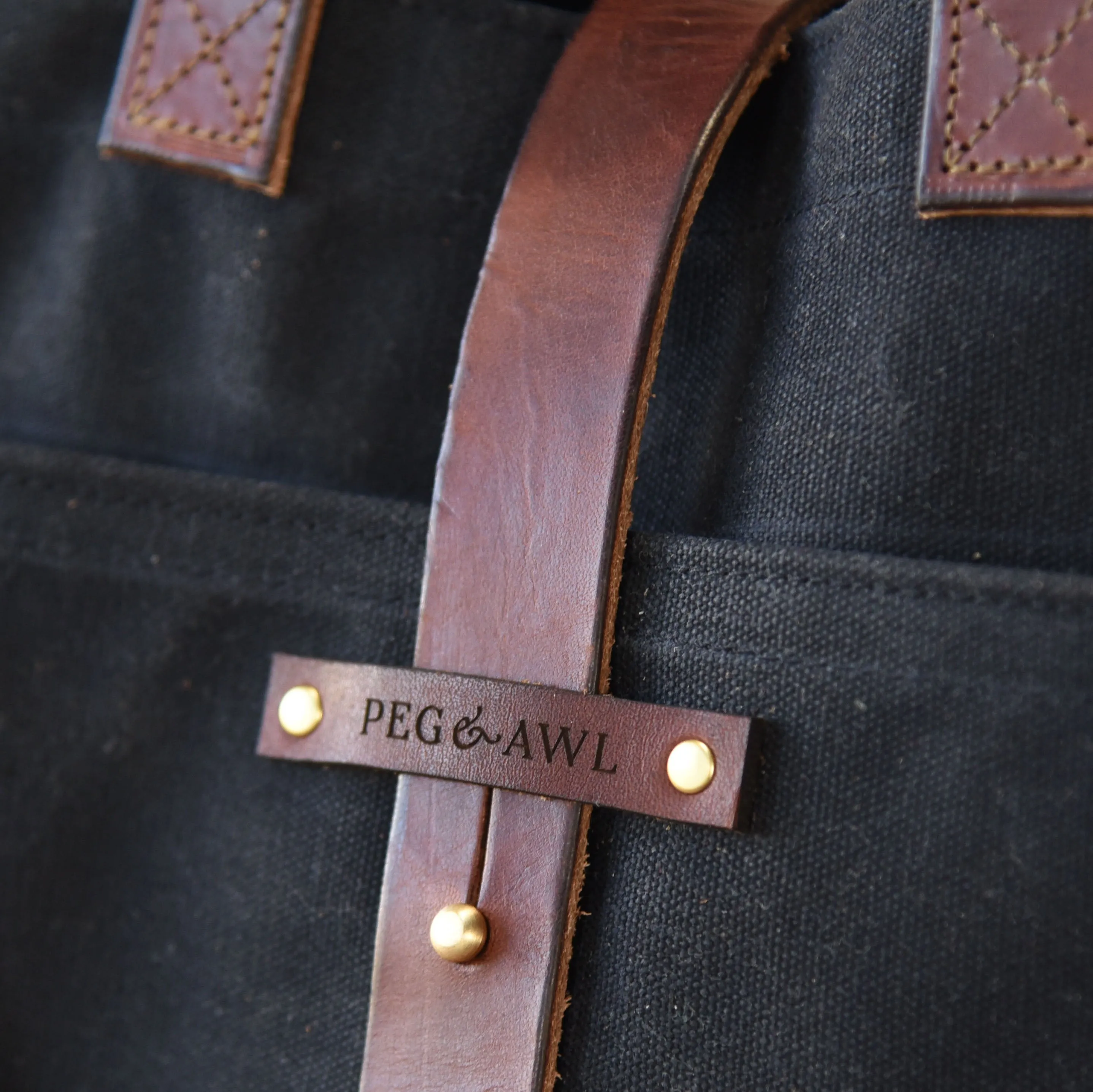 Waxed Canvas Tote without Zipper