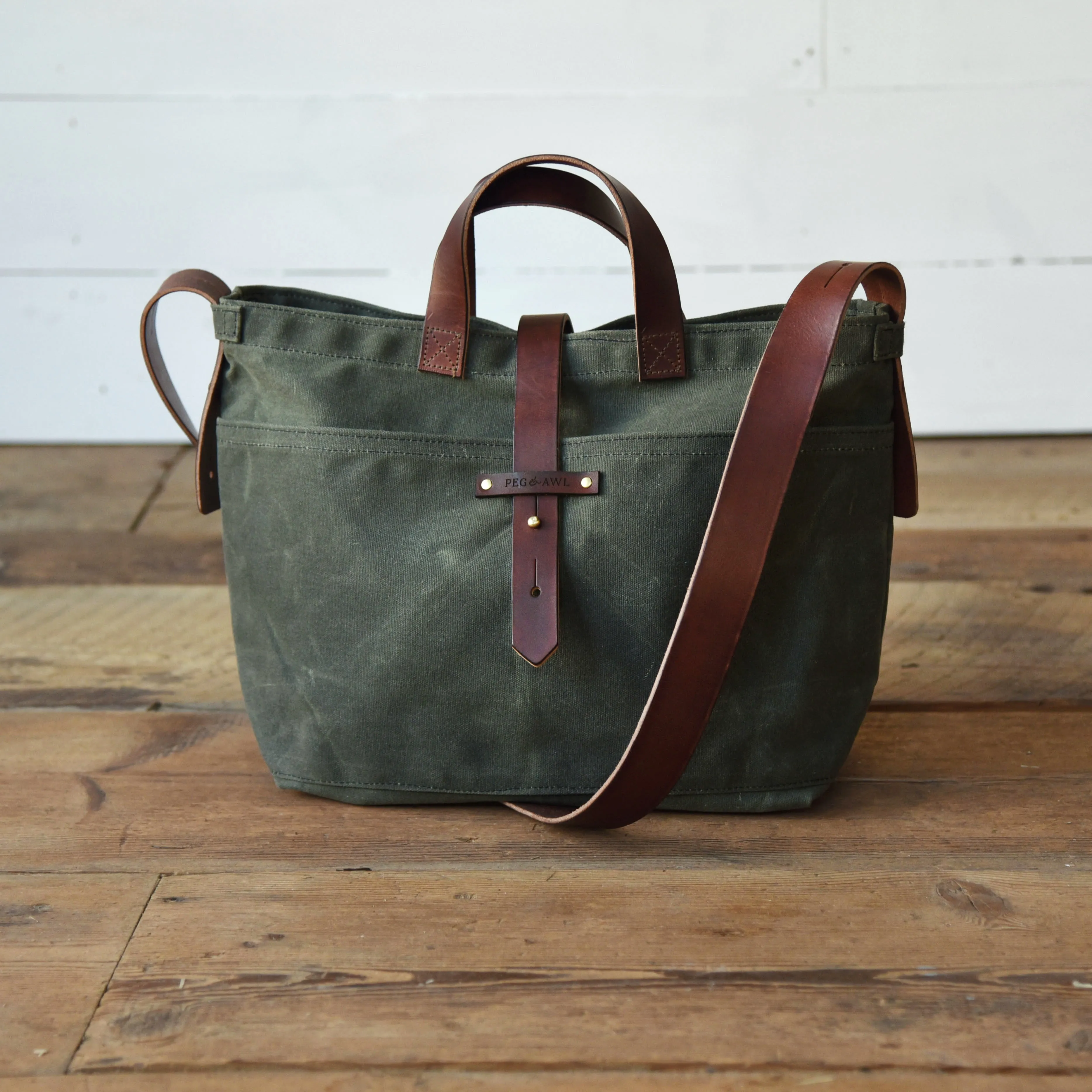 Waxed Canvas Tote without Zipper