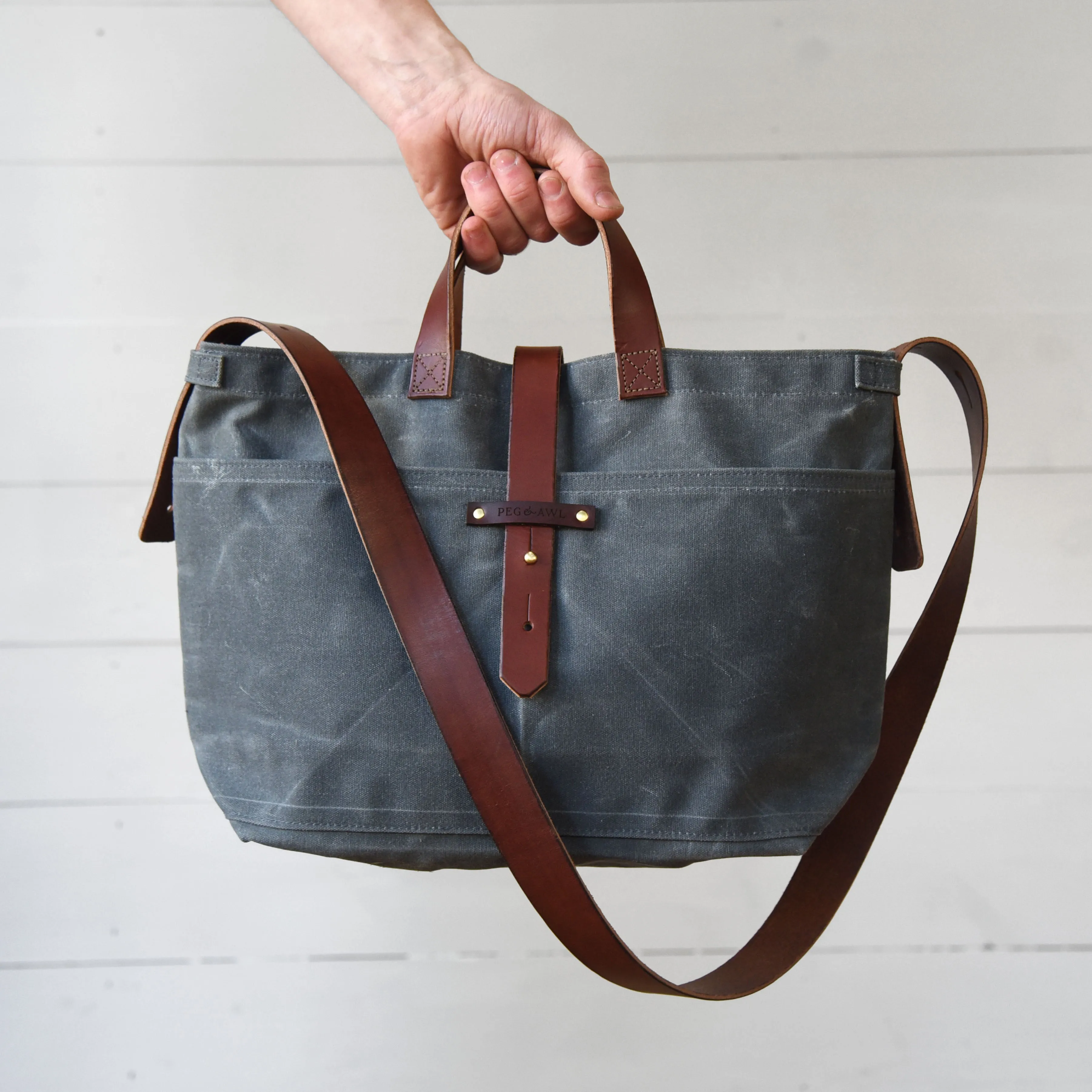 Waxed Canvas Tote without Zipper