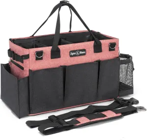 Wearable Cleaning Caddy Bag with Spill Protection Liner, A Large Organizer Tote for Cleaning Supplies with Strap and Handles, for Cleaning Professionals, Auto Detailers, Housekeepers