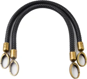 Wento 12 Inch Braided PU Leather Handles for Women's Handbag Tote Replacement - Dia.15mm