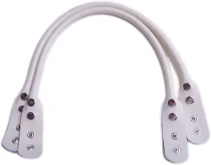 Wento Pair 0.4'' Wide 21.6 Inch Handbag Handles,Genuine Leather Handles,Cowhide Leather Strap for Handbag,Cowhide Leather Handbag Handles, WT09 (Off White)