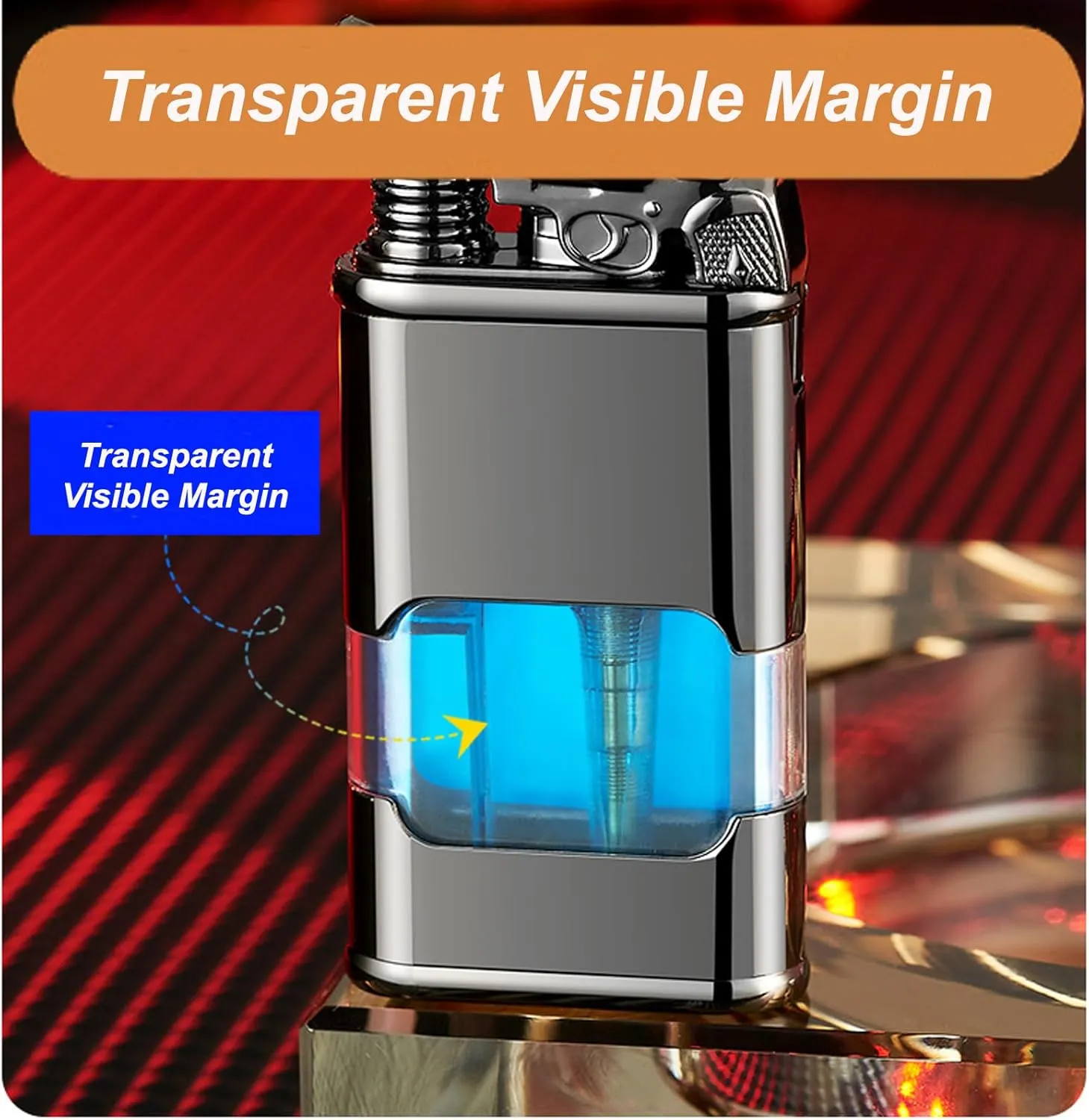 Windproof Dual-Flame Vintage Watch Lighter, Windproof Vintage Lighter, Eagle Torch Lighters, Unique Animal Style, Refillable Butane, Adjustable Flame (Black,Dragon)