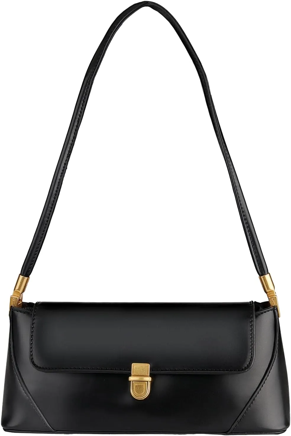 Women Shoulder Bags Vintage Leather Handbag Fashion Classic Small Purse Clutch Hobo Purse Retro Buckle Closure
