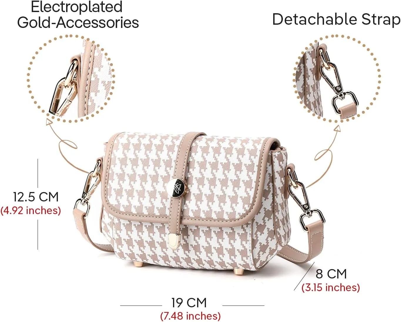 Women Tote Bag - PVC Mini Shoulder Bag for Women Lightweight Purse, Crossbody Shoulder Bag with Adjustable Strap