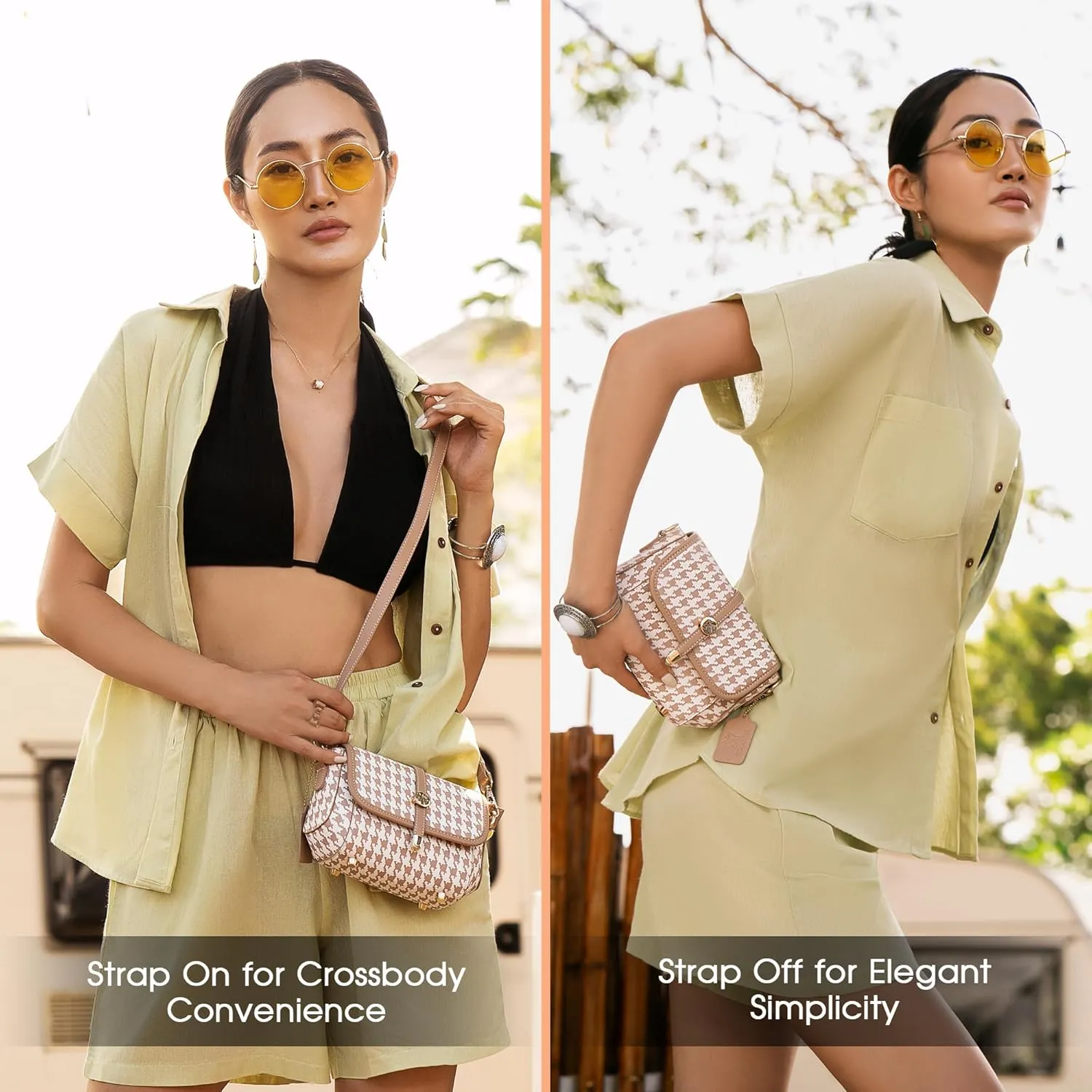 Women Tote Bag - PVC Mini Shoulder Bag for Women Lightweight Purse, Crossbody Shoulder Bag with Adjustable Strap