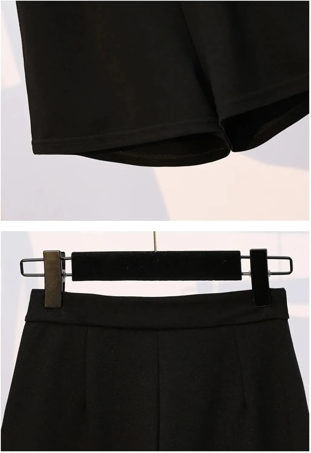 Women Two Piece Set For Chinese Style Slim Fit Style Black Skirt Set