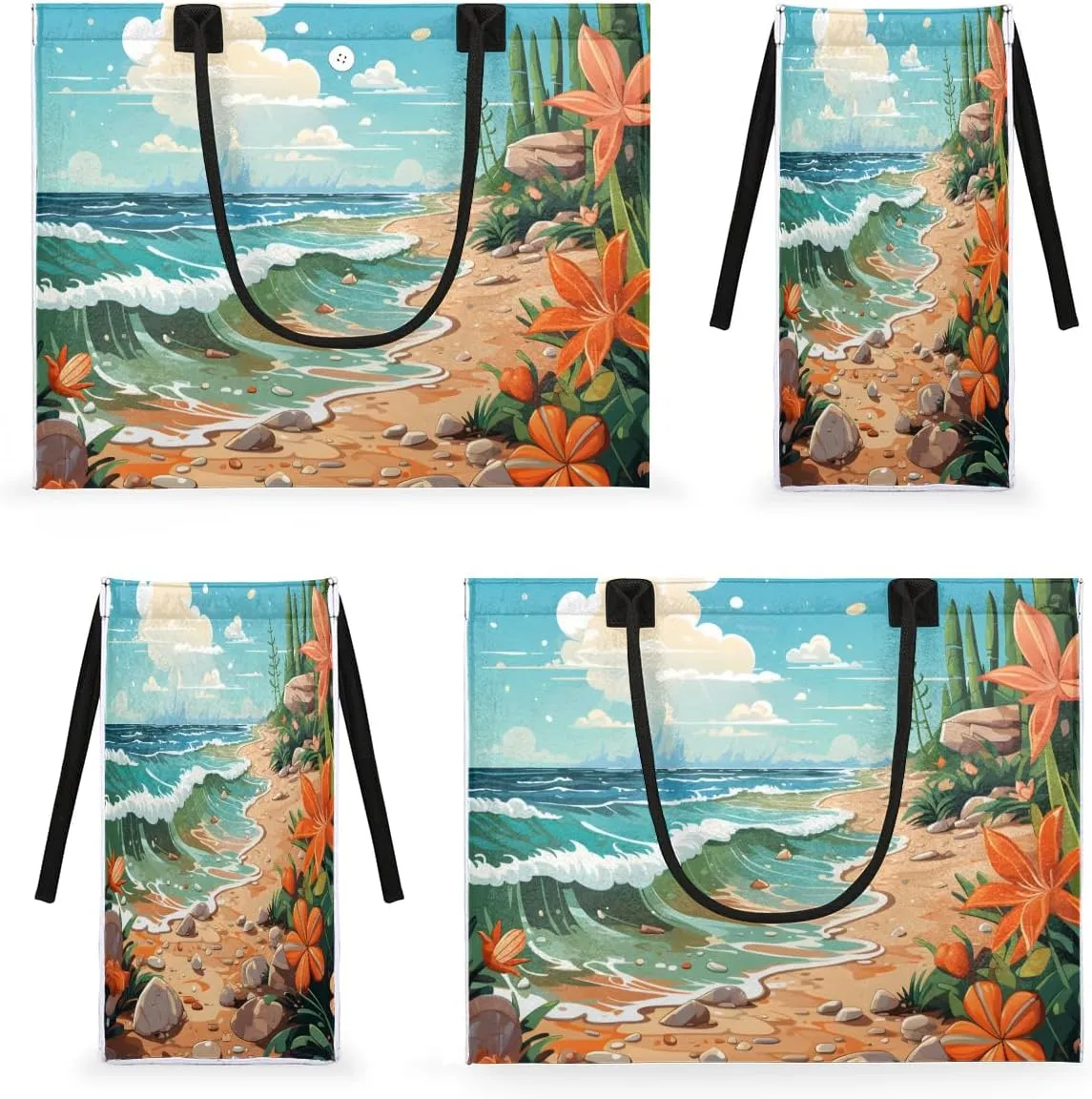 Womens Birthday Gifts Tote Bag Beach Waves Ocean Beach Bags for Women Handbags