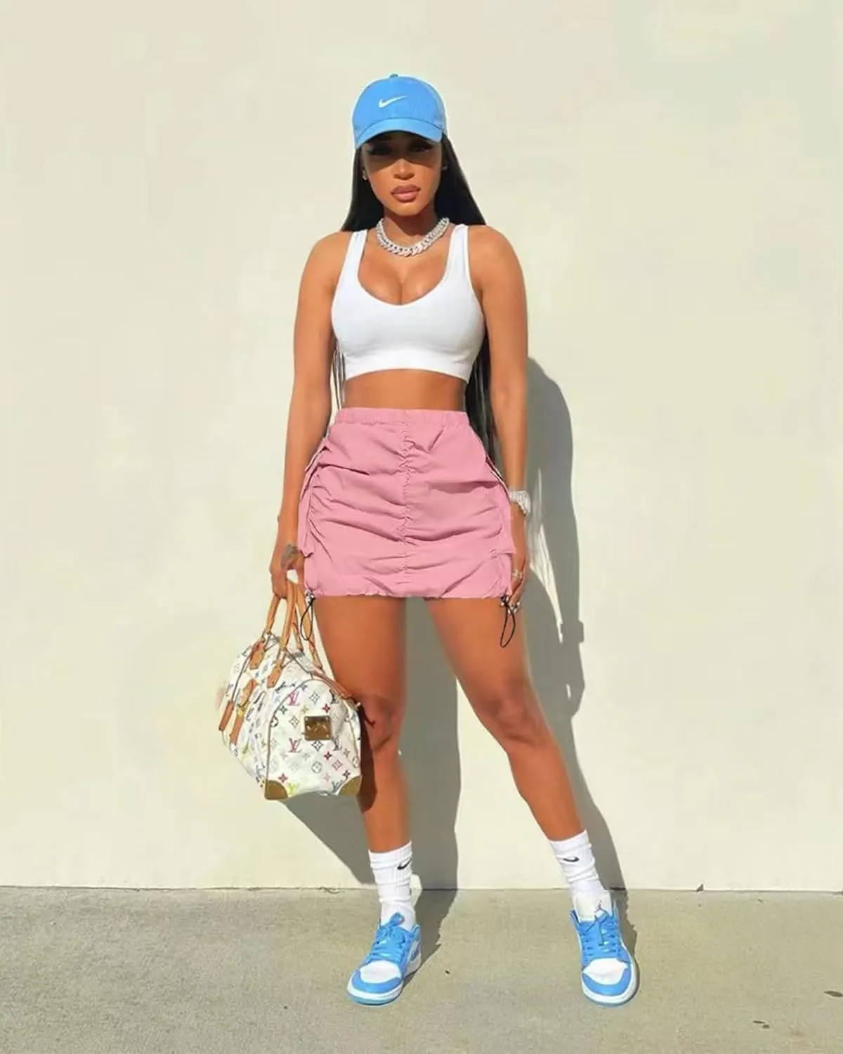 Women's Cargo Skirt Y2k High Waisted Pencil Bodycon Mini Skirts for Women Sexy Trendy Drawstring Ruched Cute