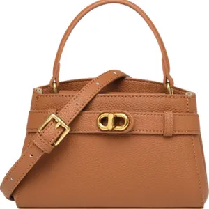 Women's Crossbody Handbag,100% Genuine Leather, Gold Hardware