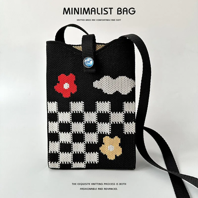 Women's Cute Black White Panda Mini Korean Purses