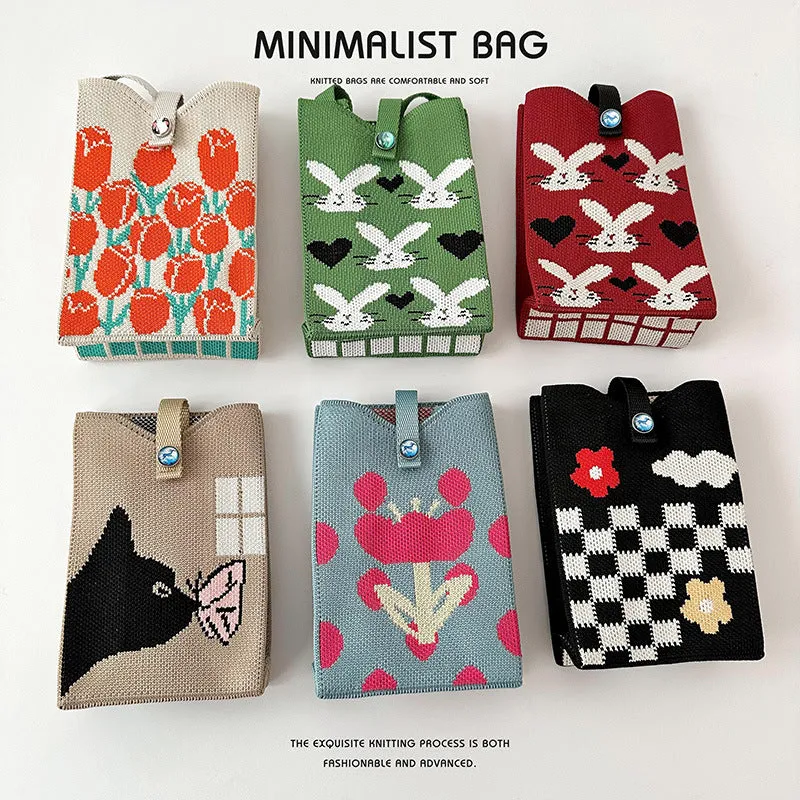 Women's Cute Black White Panda Mini Korean Purses