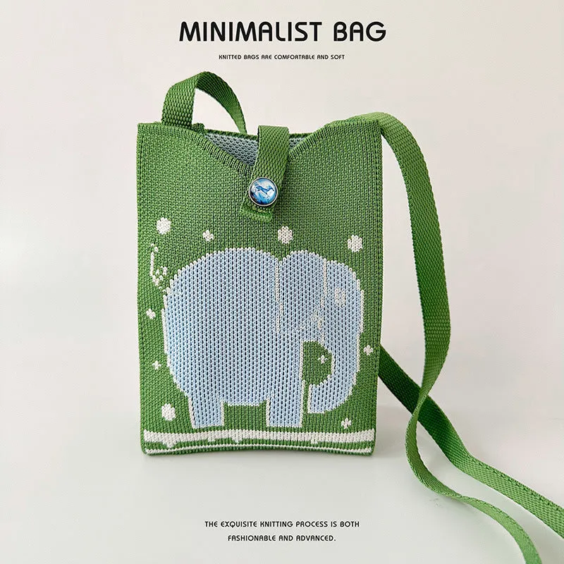 Women's Cute Black White Panda Mini Korean Purses