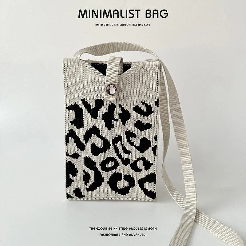 Women's Cute Black White Panda Mini Korean Purses