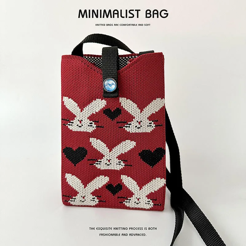 Women's Cute Black White Panda Mini Korean Purses